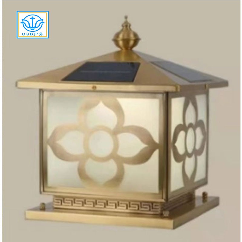 太阳能全铜柱头灯